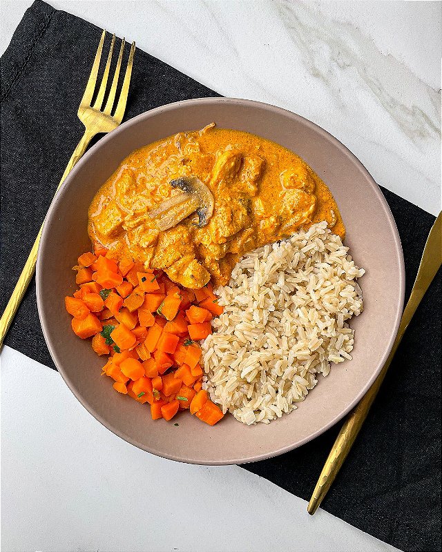 Strogonoff de Frango e Arroz com Cenoura da BoituVeggie Kids