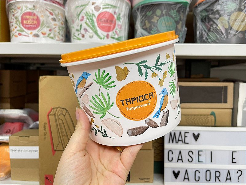 Tupperware Tupper Caixa Tapioca Floral 1,6 Kg / 1,7 l - Mãe, Casei