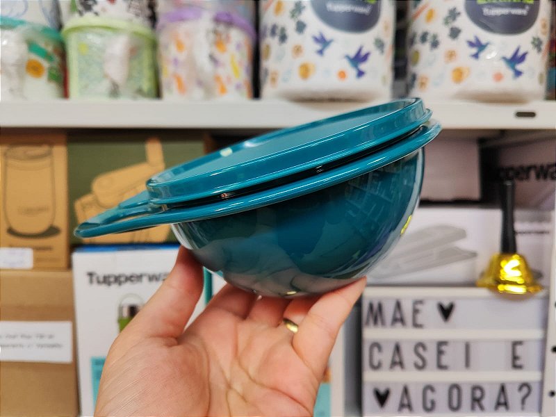 Tupperware Extra Mini Criativa 600 ml Turquesa - Mãe, Casei e