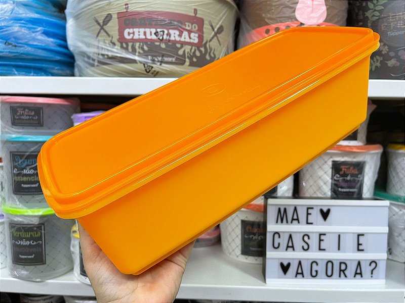 Tupperware Super Caixa 4,3 Litros Laranja - Mãe, Casei e Agora