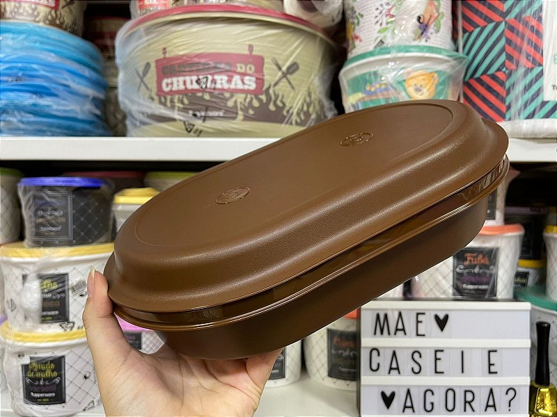 Tupperware Travessa Actualit Oval 2 Litros Chocolate M e Casei E 