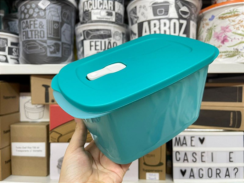 Tupperware Cristalwave Retangular Geração II 2,3 Litros Mint - Mãe