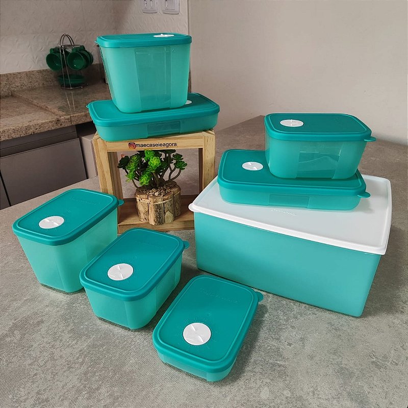 Tupperware Kit 8 Peças Freezertime Cristalino - Mãe, Casei e Agora