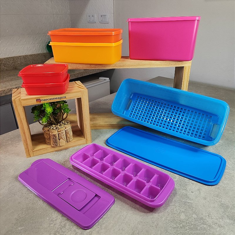 Tupperware Kit 7 Peças Freezer Colorido - Mãe, Casei e Agora