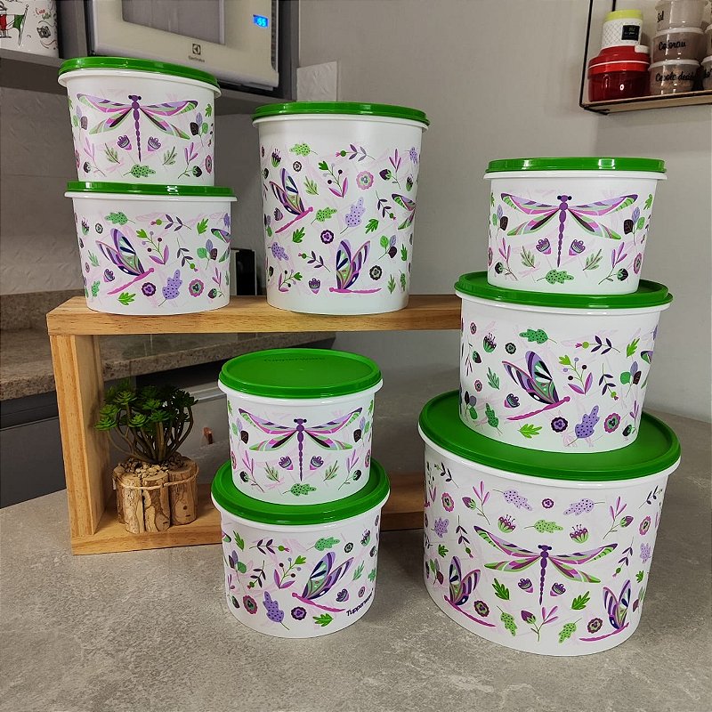 Tupper Ware 新品8点セット Tupperware Kit 8 Peças Tupper Caixa Libélula - Mãe, Casei e Agora
