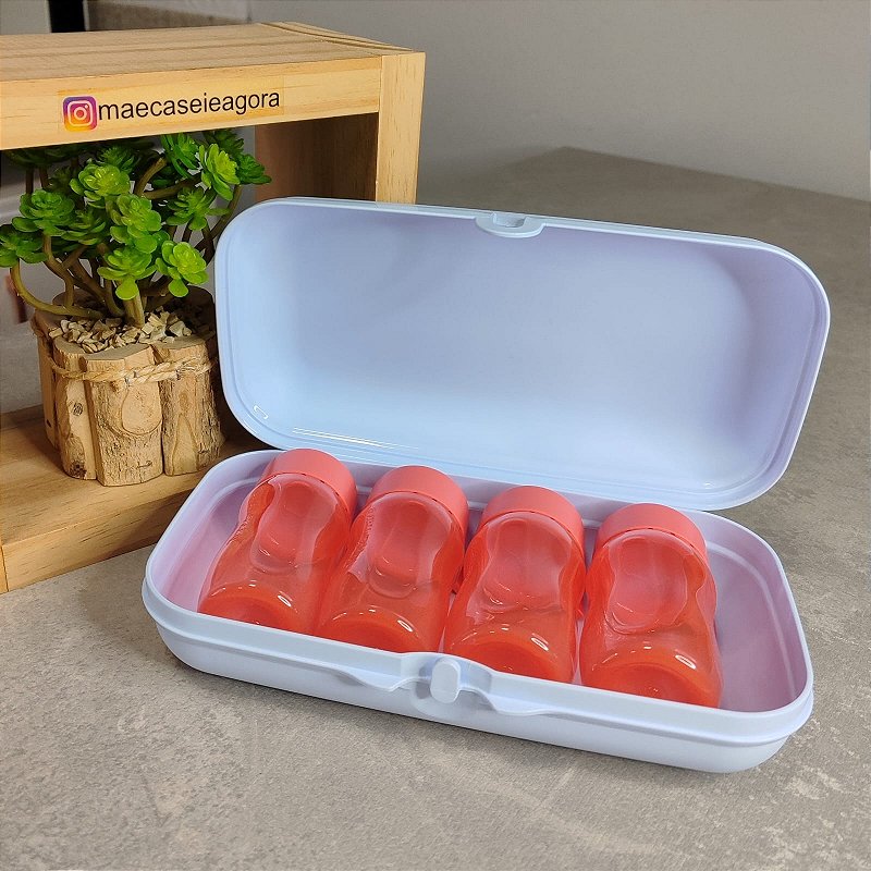 Tupperware Kit Tupper Snack Grande Azul Bebe com 4 Mini Eco - Mãe ...