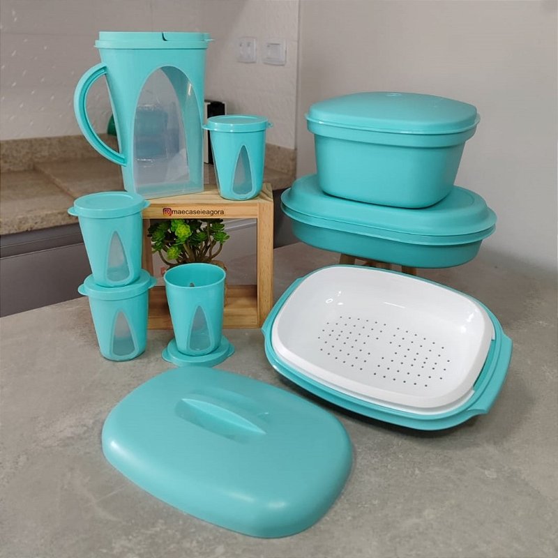 【新品・未使用】Tupperware & NIKKO 55周年記念角皿セット Tupperware Kit 8 Peças Servir Actualité e Outdoor Mint - Mãe