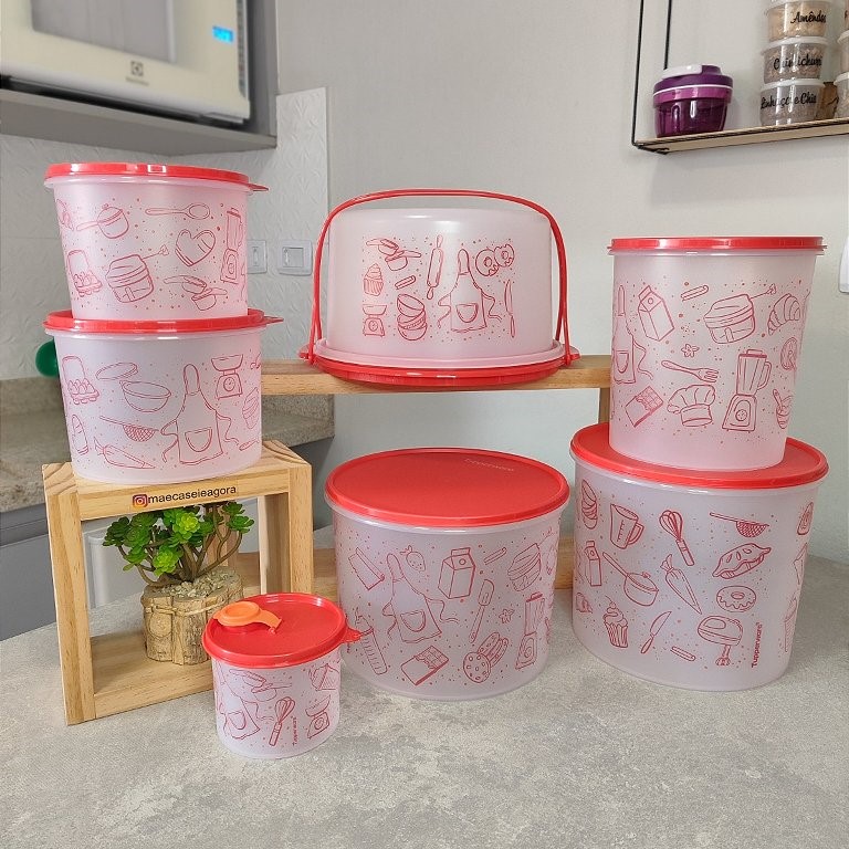 Tupperware Kit 7 peças Armazenamento Receitas - Mãe, Casei e Agora