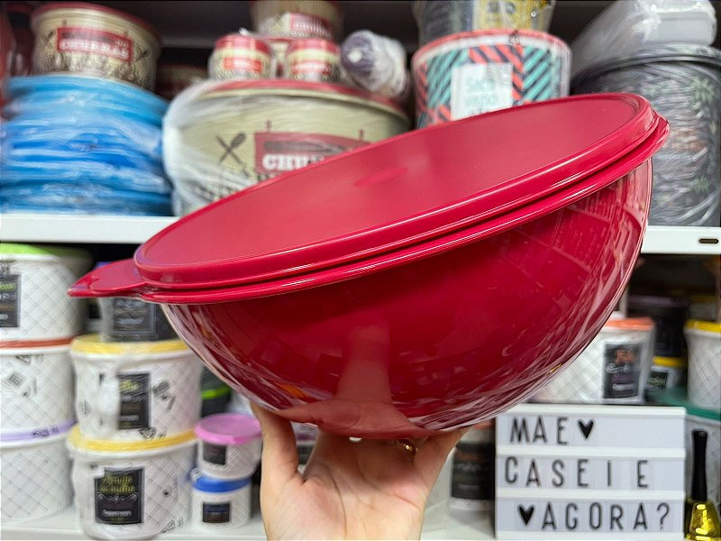 Tupperware Criativa 7 8 Litros Vermelha M e Casei E Agora Tupperware 