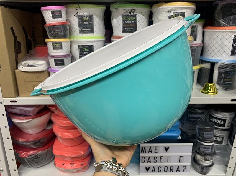 Tupperware Criativa Jumbo 14 Litros Aruba com Tampa Branca - Mãe