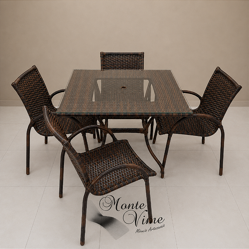 Conj. De Mesa com 4 cadeiras Cadeaux