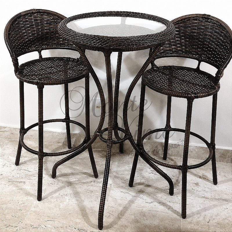 Conjunto bistrô com 2 banquetas Henry