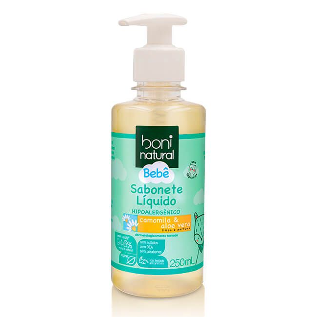 Sabonete Liquido Bebe Camomila Aloe Vera 250 Ml Boni Natural Dermabox No Poo E Low Poo Shop