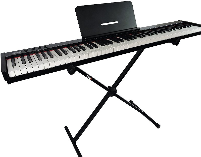 Piano Eletrônico 88 Teclas Arranjador Konix - PH88-S Midi Bateria