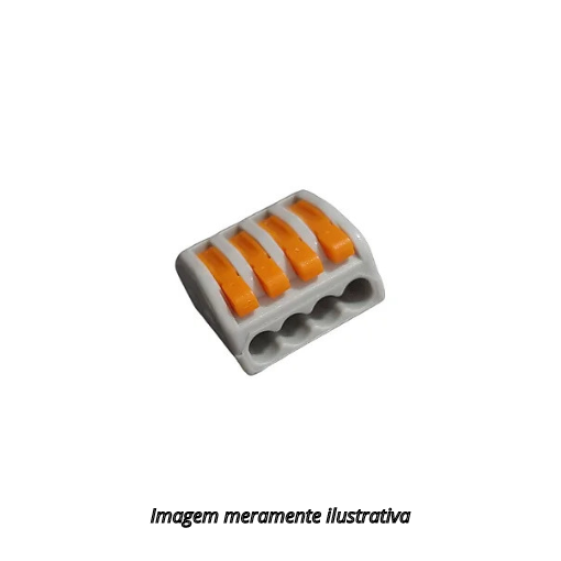 Conector Tipo Wago Emenda 4 Vias - SmartProjects Brasil | Componentes ...