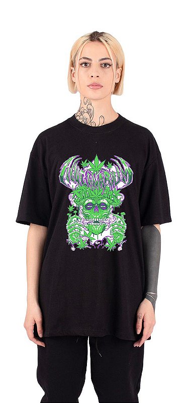 Camiseta Streat Preta Skullherb