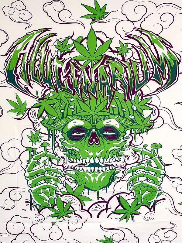 Bandeira Skullherb Grande