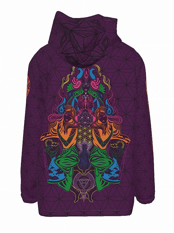 Corta-Vento Psicodélico UV Reativo para Festivais - Sacree Femme