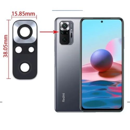 Lente Vidro da Câmera Traseira Xiaomi Redmi Note 10 Pro / Note 10