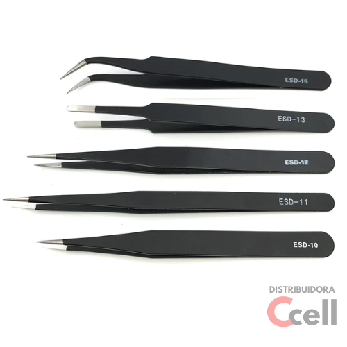 Pinças Anti Estática para manutenção em BGA Reballing ponta Fina, Curva ...