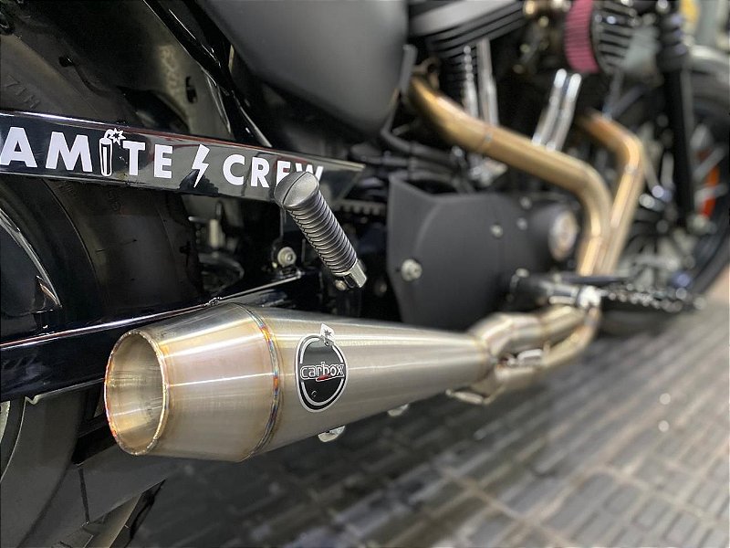 Escapamento 2X1 em inox Dynamite Crew X Carbox para Sportster