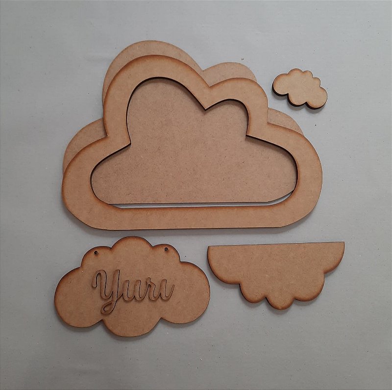 Nicho nuvem mdf cru porta maternidade