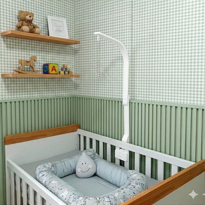 Suporte Para Móbile para Berço com Grades Branco