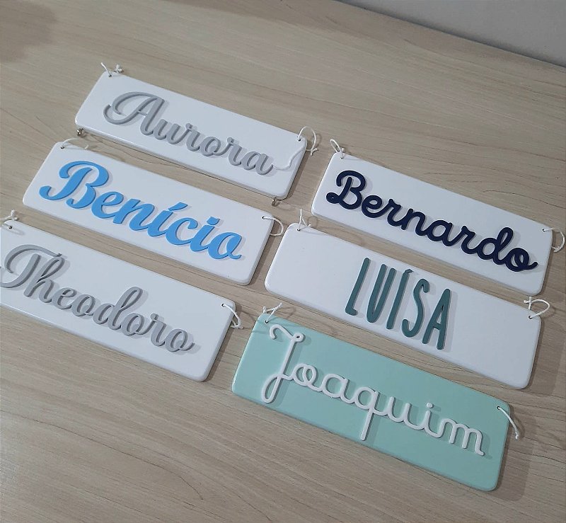Plaquinha com nome