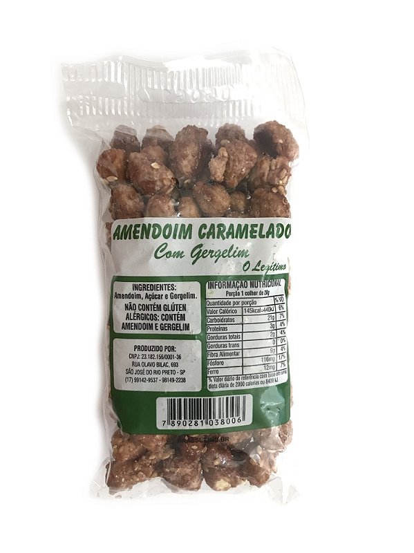 Amendoim Caramelizado Com Gergelim Amendoim Caramelizado Com Gergelim