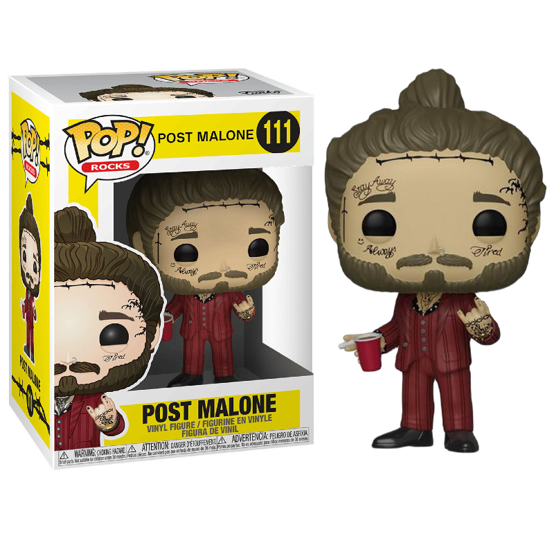 Funko POP Post Malone 111 ポストマローン Funko Pop! Rocks Post Malone 111 Original Colecionavel - Moça do