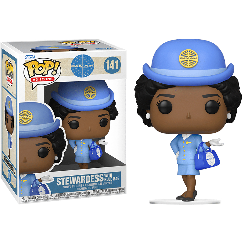 Funko Pop! Ad Icons Pan Am Aeromoça Stewardess With Blue Bag 141