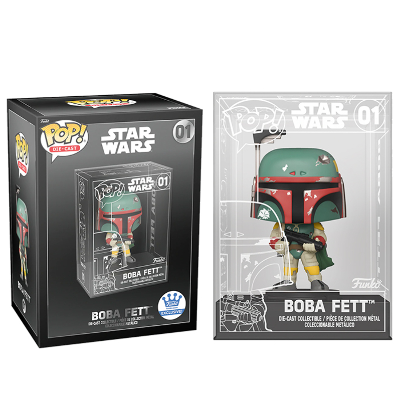 Funko Boba Fett ダイキャストフィギュア 限定版 Funko Pop! Die-Cast Star Wars Boba Fett 01 Exclusivo Original