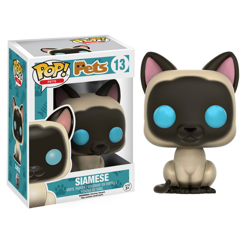 Funko Pop! Pets Siamese 13 Original Boneco Colecionavel - Moça do