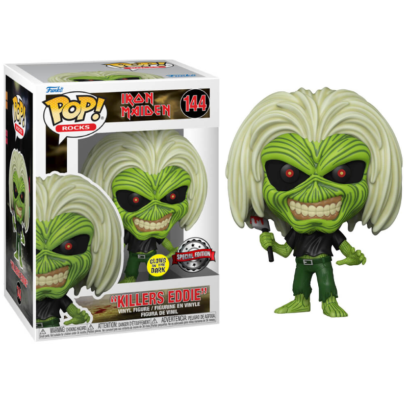Funko Pop! Rocks Iron Maiden Killers Eddie 144 Exclusivo Glow