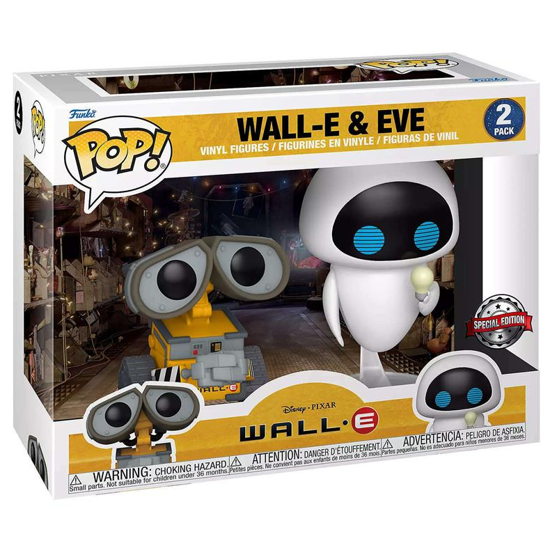 Funko Pop! Filme Disney Pixar Wall-E & Eve 2 Pack Exclusivo