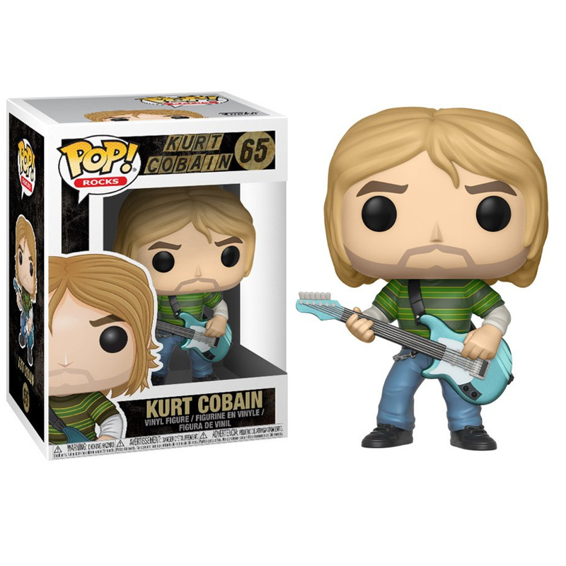 Funko Pop! Rocks Kurt Cobain 65 Boneco Original Colecionavel
