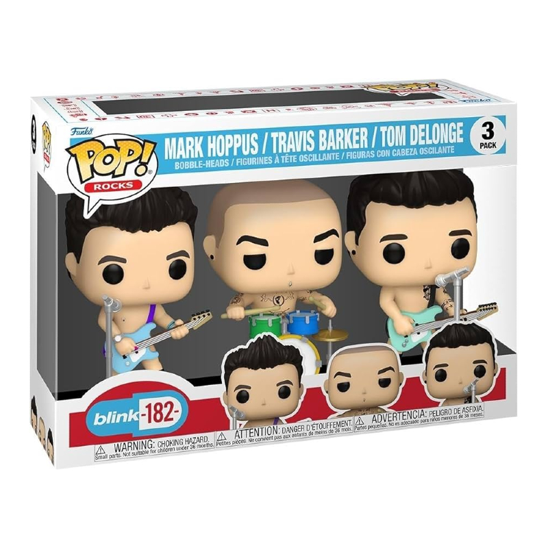 Funko Pop! Rocks Blink-182 Mark Hoppus Travis Barker Tom Delonge 3 Pack