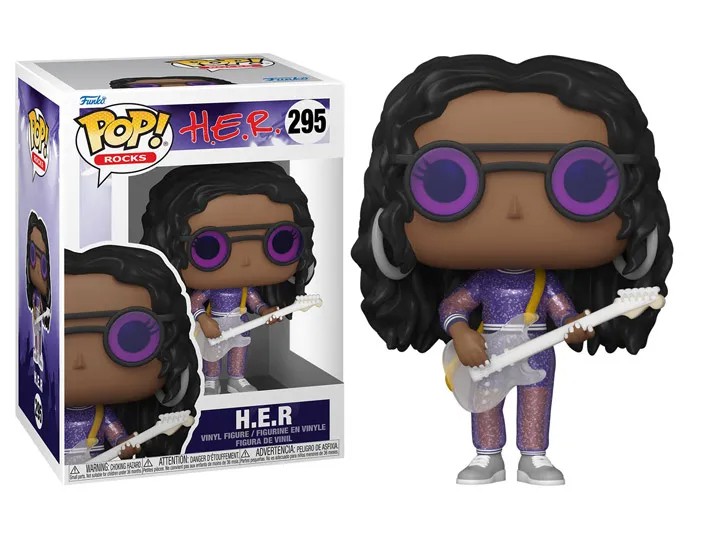 Funko Pop! Rocks H.E.R 295 Original Boneco Colecionavel - Moça do