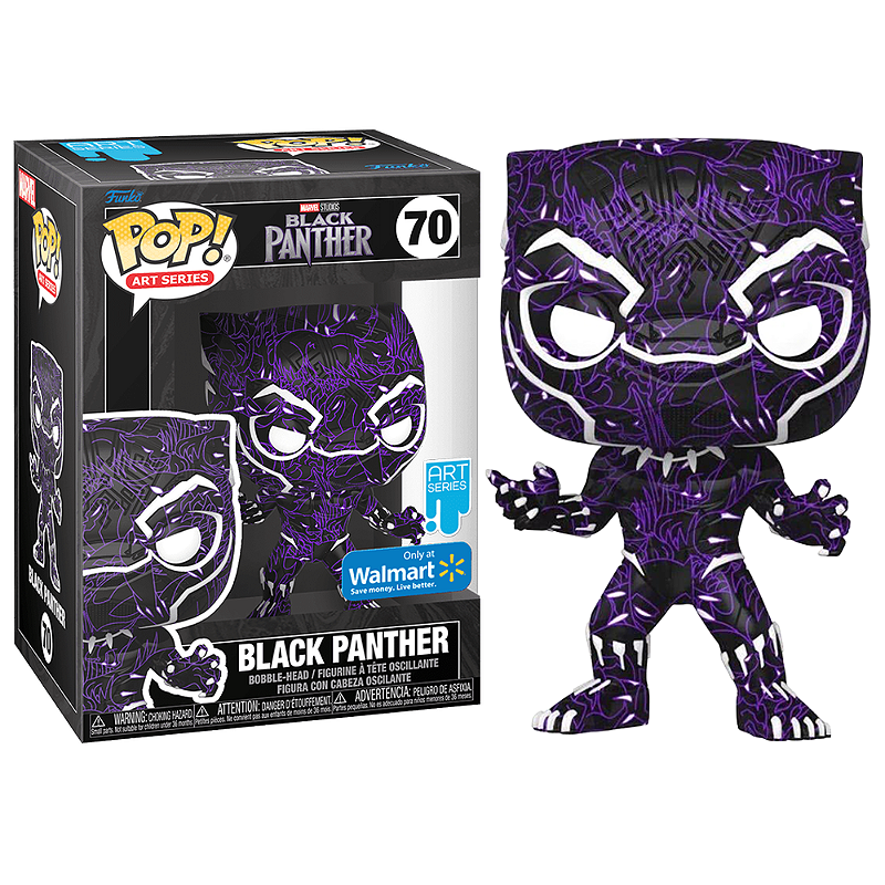 Funko Pop! Art Series Marvel Pantera Negra 70 Exclusivo
