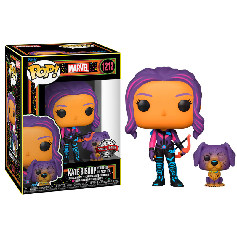 Funko Pop! Marvel Kate Bishop With Lucky The Pizza Dog 1212