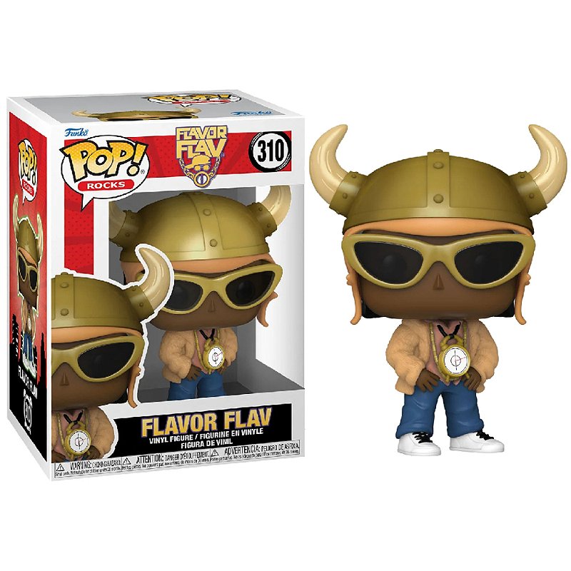 FUNKO POP フィギュア chuck d flavor flav Funko Pop! Rocks Flavor Flav 310 Original Colecionavel - Moça do