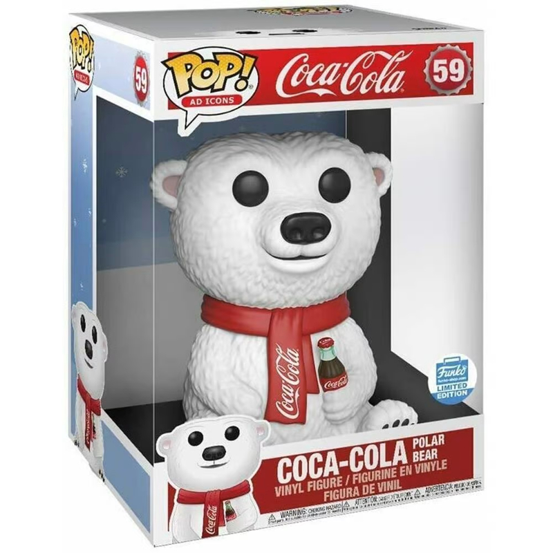 Funko Pop! Ad Icons Coca-Cola Polar Bear 59 Exclusivo 10 Polegadas