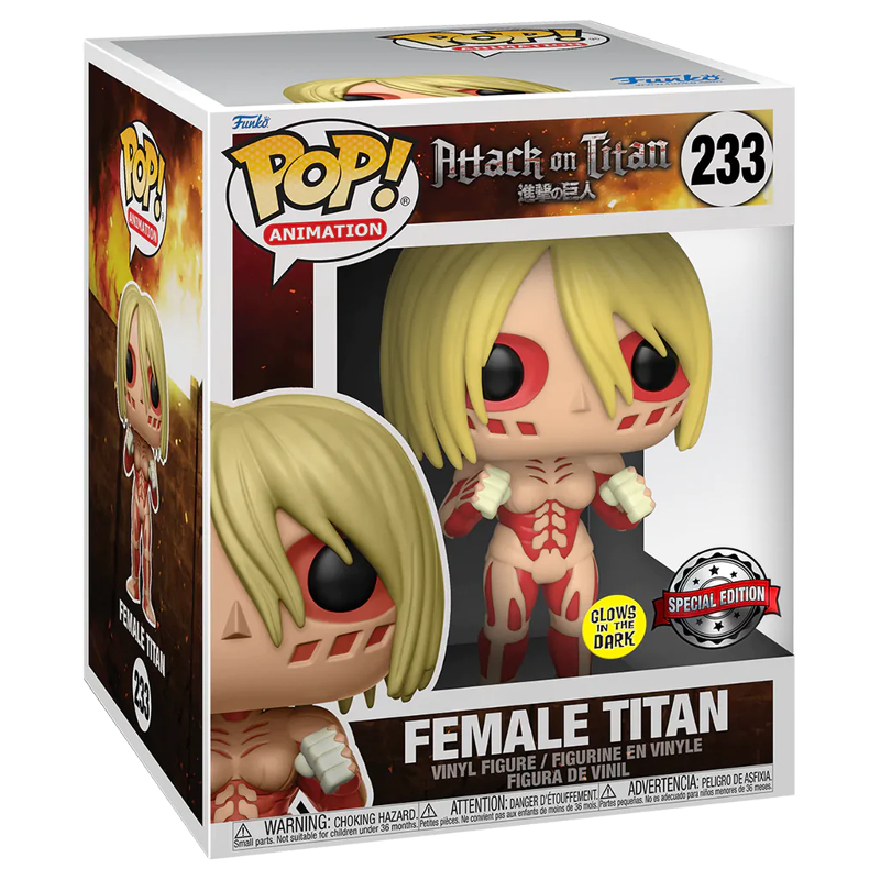 Funko Pop! Animation Attack Om Titan Female Titan 233 Exclusivo Glow