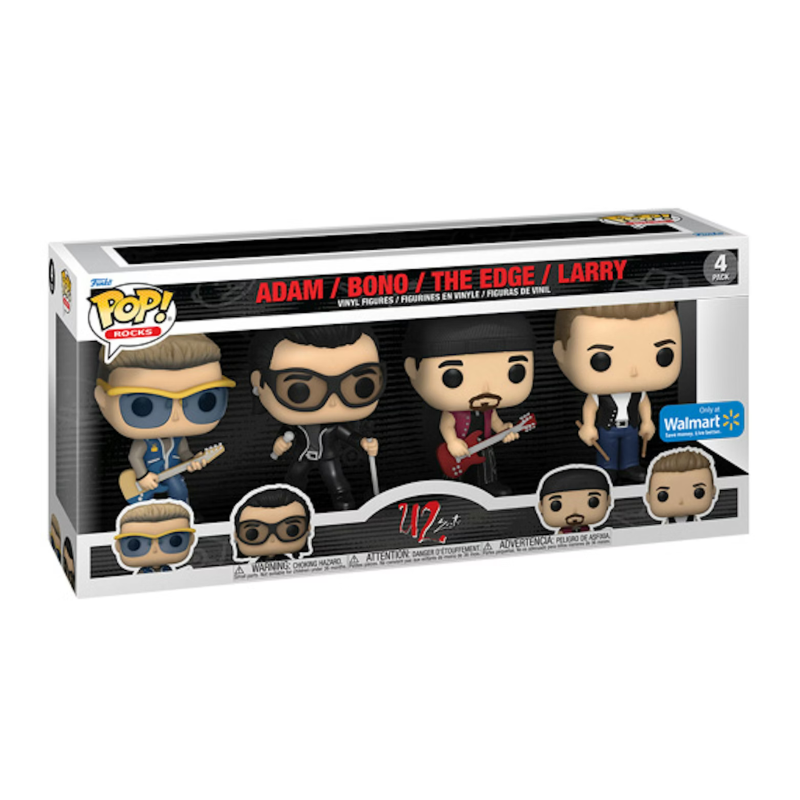 Funko Pop! Rocks U2 Adam/ Bono/ The Edge/ Larry 4 Pack Exclusivo