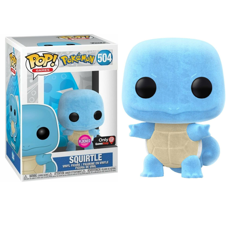 Funko Pop! Games Pokemon Squirtle 504 Flocked Exclusivo Original