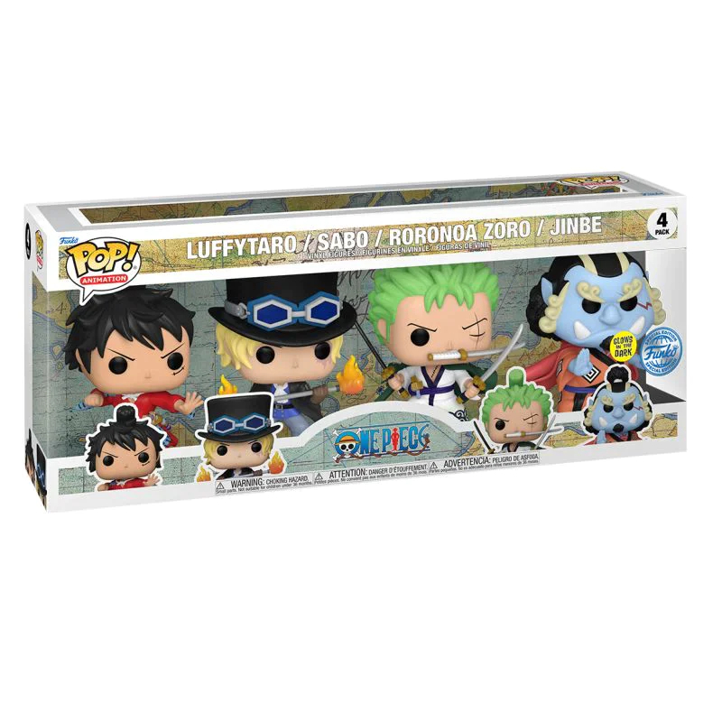 ONE PIECE　pop 海軍セット Funko Pop! Animation One Piece 4 Pack Exclusivo Glow Original