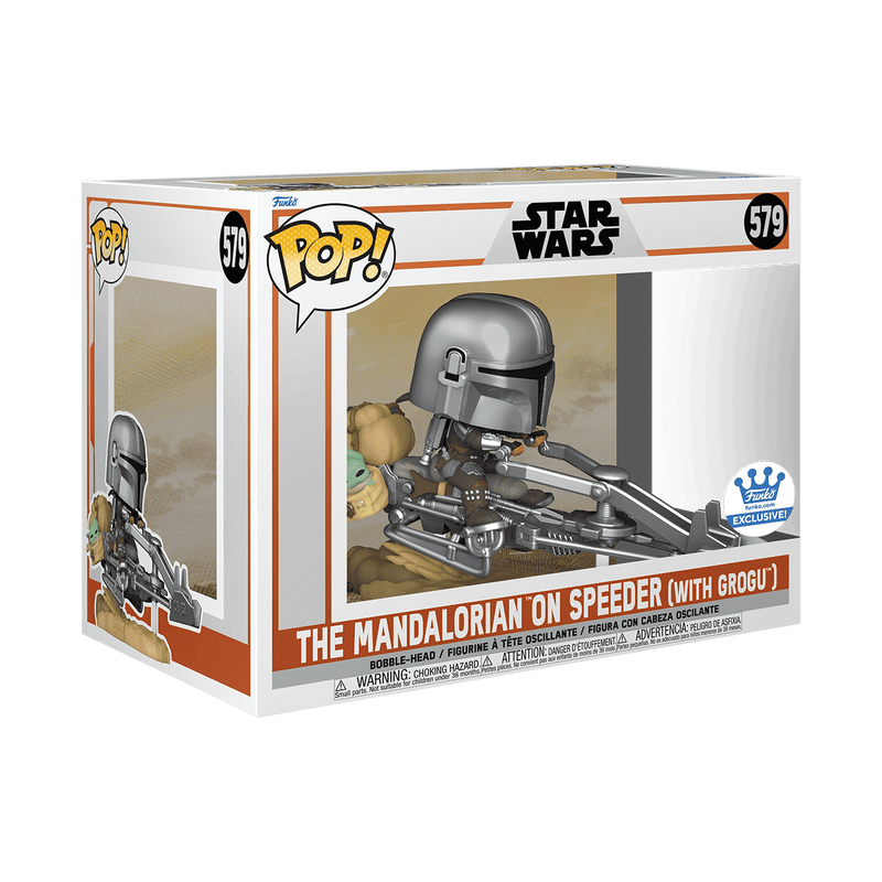 Funko Pop! Star Wars The Mandalorian On Speeder With Grogu 579
