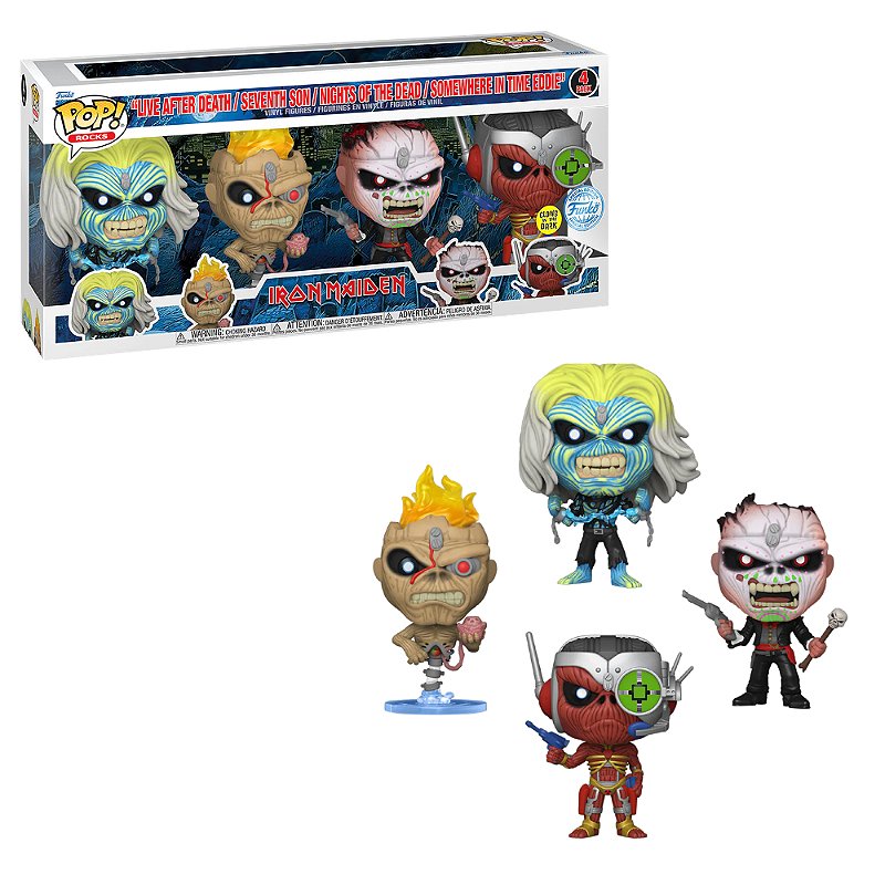 Funko Pop! Iron Maiden - Lot De 4 Figurines Vinyl, Collection Métal