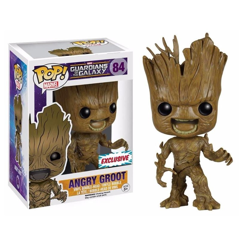 Funko Pop! Filme Marvel Guardiões da Galáxia Angry Groot 84 Exclusivo