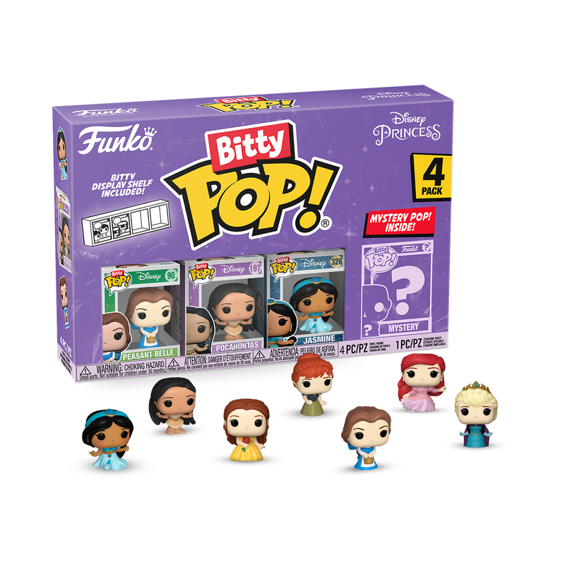 Funko Bitty Pop! Disney Princess / Princesas Belle Pocahontas Jasmine + Surpresa